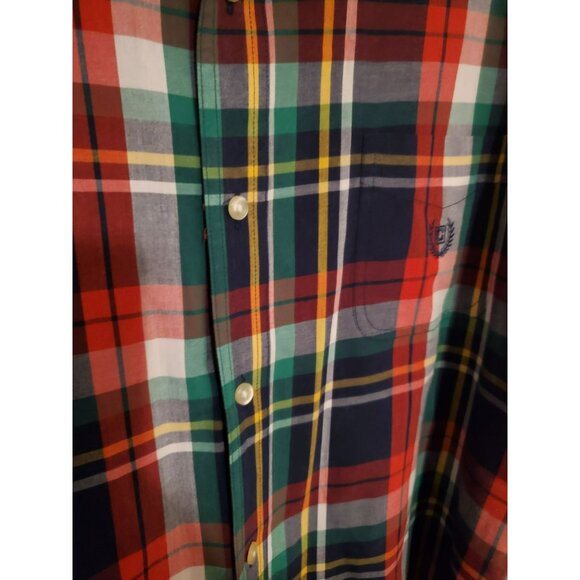 Chaps Men's size XL dress button up closure shirt red/green/blue/white/yellow pl - Picture 3 of 4